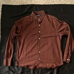 Bonobos Men's Red and Black Checkered Shirt